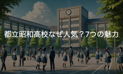 都立昭和高校なぜ人気？7つの魅力を徹底解説