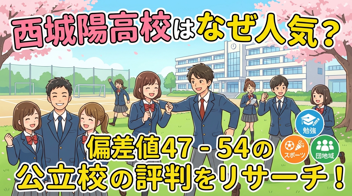 西城陽高校はなぜ人気？偏差値47 – 54の公立校の評判をリサーチ！