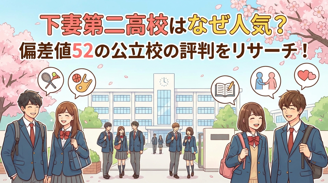 下妻第二高校はなぜ人気？偏差値52の公立校の評判をリサーチ！